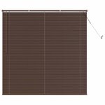 vidaXL Store Vénitien Marron Foncé avec Motif en Bois 160 x 150 cm PVC