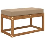 vidaXL Coussin de Siège d'Extérieur Taupe 80 x 40 x 8 cm