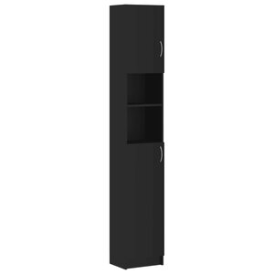 vidaXL Armoire de salle de bain Noir 32x25 5x190 cm Bois d'ingénierie