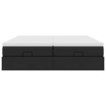 VidaXL Cadre de lit ottoman avec matelas noir 160x200 cm similicuir