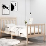 vidaXL Cadre de lit bois massif 75x190 cm petit simple