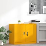 vidaXL Armoire de rangement Jaune moutarde 90 x 40 x 70 cm Acier