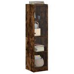 vidaXL Buffet avec portes en verre chêne fumé 35x37x142 cm