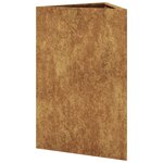 vidaXL Jardinières 2 Pièces triangulaire 50x43x75 cm acier corten