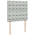 vidaXL Sommier à lattes de lit et matelas Gris clair 100x200cm Velours