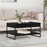 vidaXL Table basse Chêne noir 80 x 50 x 40 cm Bois d'ingénierie