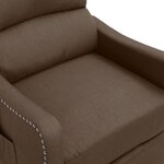 vidaXL Fauteuil de massage Taupe Tissu