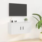 vidaXL Meuble TV mural Blanc 80x34 5x40 cm