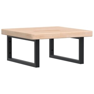 vidaXL Étagère de vasque murale acier et bois de chêne massif