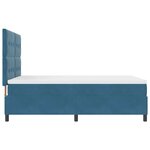 vidaXL Lit à ressorts avec matelas Bleu foncé 160 x 200 cm tissu