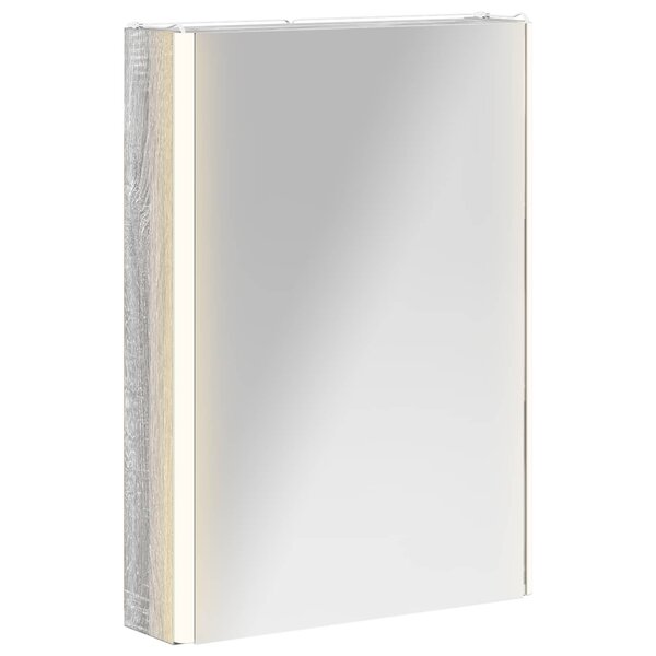 vidaXL Armoire Miroir de Salle de Bain Gris Sonoma 43 x 11 5 x 60 5 cm