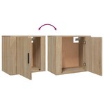 vidaXL Tables de chevet murales 2 Pièces Chêne sonoma 50x30x47 cm