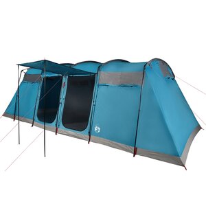 vidaXL Tente familiale tunnel 8 personnes bleu imperméable