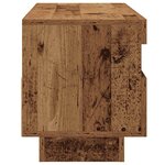 vidaXL Meuble TV avec lumières LED vieux bois bois d'ingénierie