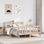 vidaXL Cadre de lit avec tête de lit sans matelas 120x200 cm