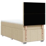 vidaXL Sommier à lattes de lit avec matelas Crème 80x200 cm Tissu