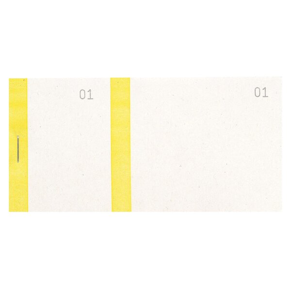 Bloc Vendeur À Bande Couleur 100 Feuillets Double Numérotage - Format 6  6x13 5 Cm - Jaune - X 50 - Exacompta