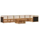 vidaXL Ensemble de canapés d'extérieur 7 Pièces Naturel 79 x 79 x 37 cm