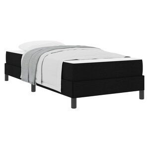 vidaXL Lit à ressorts avec matelas Noir 90 x 200 cm tissu