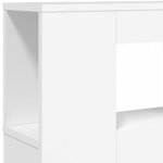vidaXL Tête de lit à LED blanc 180x18 5x103 5 cm bois d'ingénierie