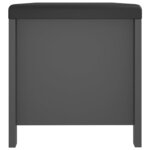 vidaXL Boîte de rangement avec coussin gris 105x40x45 cm
