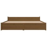 vidaXL Cadre de lit sans matelas marron miel bois massif 200x200 cm