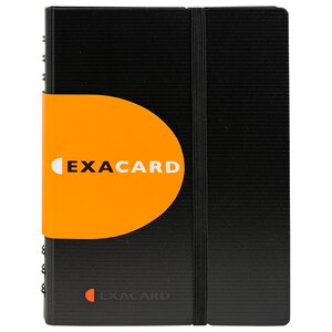 Porte Cartes De Visite À Pochettes Détachables Exacard 120 Cartes Exactive® - 20x14 5cm - Noir - X 5 - Exacompta