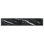 vidaXL Table console Marbre noir 200x35x75 5 cm Verre trempé