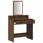 vidaXL Table de Toilette Chêne brun 79 x 41 x 140 cm Bois d'ingénierie