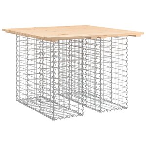 vidaXL Table de jardin Gabion Design 100x102x72 cm Bois massif Pin