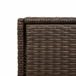 vidaXL Armoire de rangement jardin marron 55x55x111 cm résine tressée