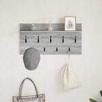 vidaXL Porte-manteau mural avec étagère Sonoma gris 80 x 40 x 12 cm