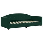 vidaXL Lit de jour avec gigogne sans matelas vert foncé 90x200 cm