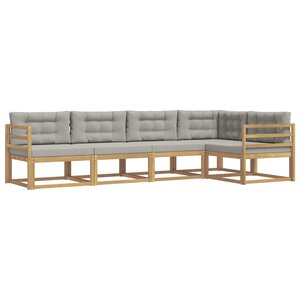 vidaXL Ensemble de canapés d'extérieur 4 pc Blanc et gris clair