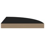 vidaXL Étagère d'angle flottante noir 35x35x3 8 cm MDF