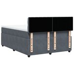 vidaXL Sommier à lattes de lit et matelas Gris foncé 140x200cm Velours