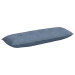 vidaXL Coussin de Dos Bleu 140 x 50 cm Tissu en velours côtelé