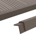 vidaXL Cornière de terrasse 5 Pièces WPC 170 cm Marron foncé