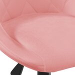 vidaXL Chaise pivotante de salle à manger Rose Velours