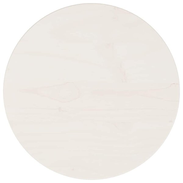 vidaXL Dessus de table rond blanc Ø30x3 cm bois de pin massif