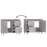 vidaXL Armoire de salle de bain gris béton 65x33x60 cm