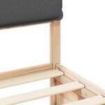 vidaXL Cadre de lit avec tête de lit rembourrée Gris foncé 75 x 190 cm