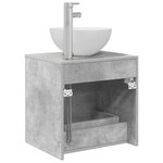vidaXL Vanité de lavabo mural Gris béton 49 5 x 41 x 64 5 cm
