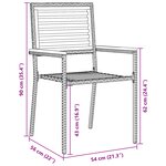 vidaXL Ensemble de Salle à Manger de Jardin de 9 Pièces Noir Poly Rattan Acacia