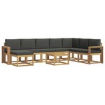 vidaXL Ensemble de canapés d'extérieur 9 Pièces Blanc et anthracite