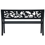 vidaXL Banc de jardin 125 cm Noir Acier