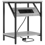 vidaXL Cabinet de chevet Sonoma gris 38 x 30 x 48 cm Bois d'ingénierie