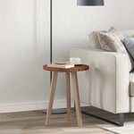 vidaXL Plateau de table Autre Marron foncé Ø 40 x 2.5 cm Chêne massif
