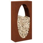 VidaXL Étagère à bois 50x23x100 cm acier résistant aux intempéries