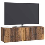 vidaXL Meuble TV mural 98 x 31 x 30 cm Bois ancien Bois d'ingénierie